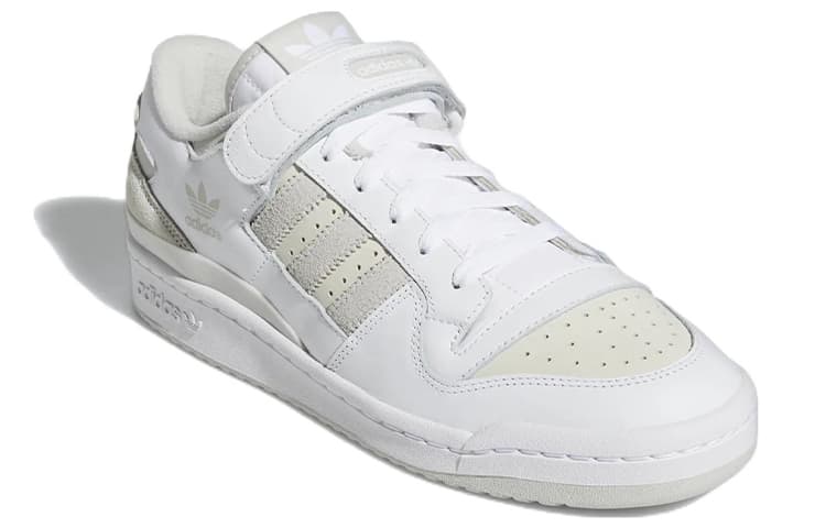 adidas originals FORUM Low Comfortable Wear Resistant Low Top Skateboard Shoes Men's White Rice 5