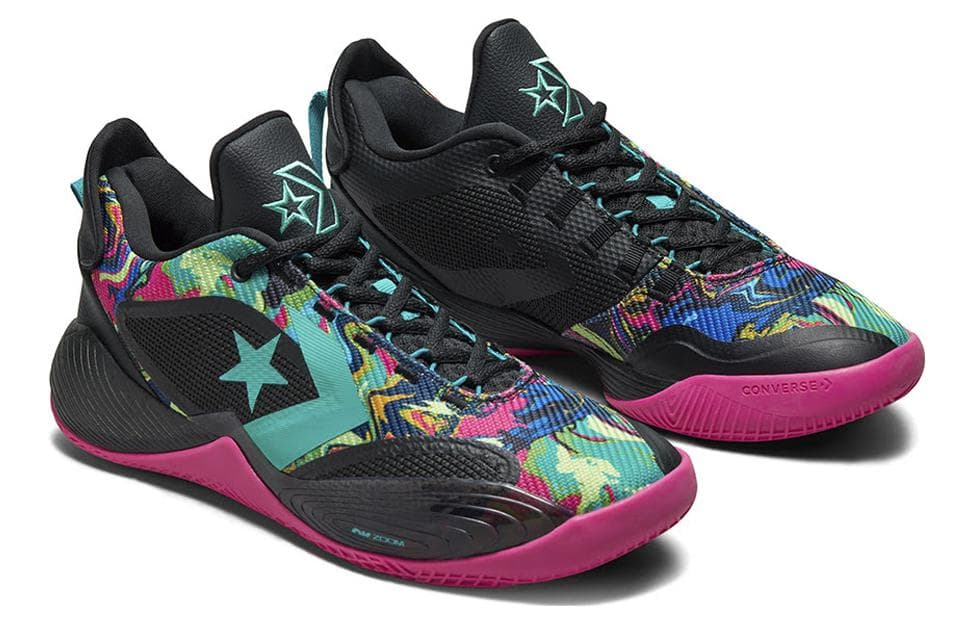 Converse All Star Bb Shift Ox Black Pink Teal 6