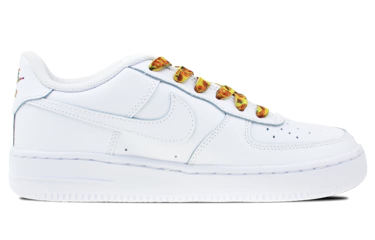 Nike Air Force 1 07 Anti-Slip Wear-Resistant Low-Top Skateboard Shoes Unisex Orange Yellow 4