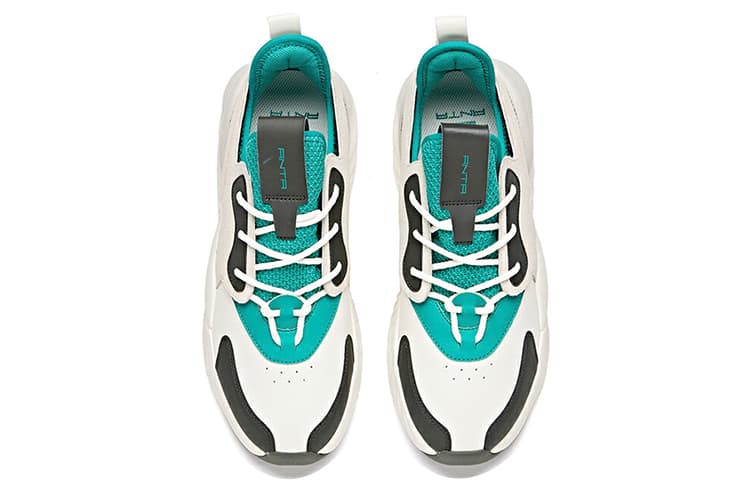 ANTA Unruly Series Chunky Sneakers Men Low-Top White/Green Black 6