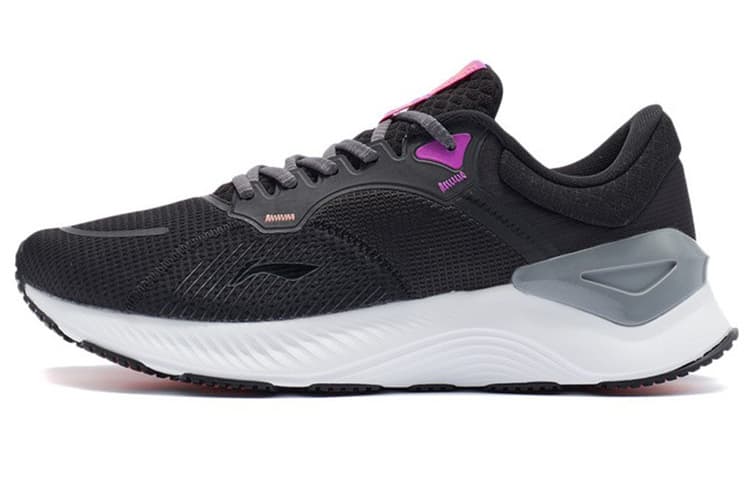 LiNing YueYing Element Cushioning Anti-Slip And Wear-Resistant Low-Top Running Shoes Black Purple 2