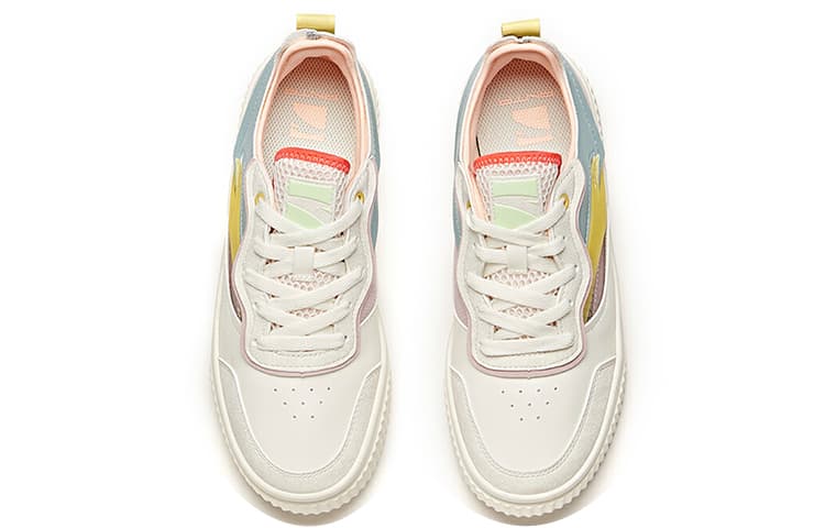 Anta Life Collection Anti-Slip Wear-Resistant Low-Top Skateboard Shoes Women's White Gray Purple 5