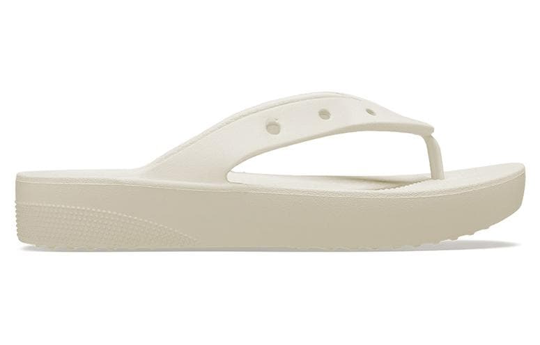 Crocs Classic Platform Flip Beige Women's 4