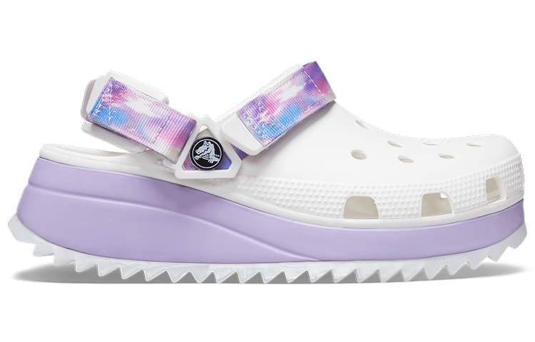 Crocs Classic Casual Unisex White Purple Sandals 'White Purple' 4
