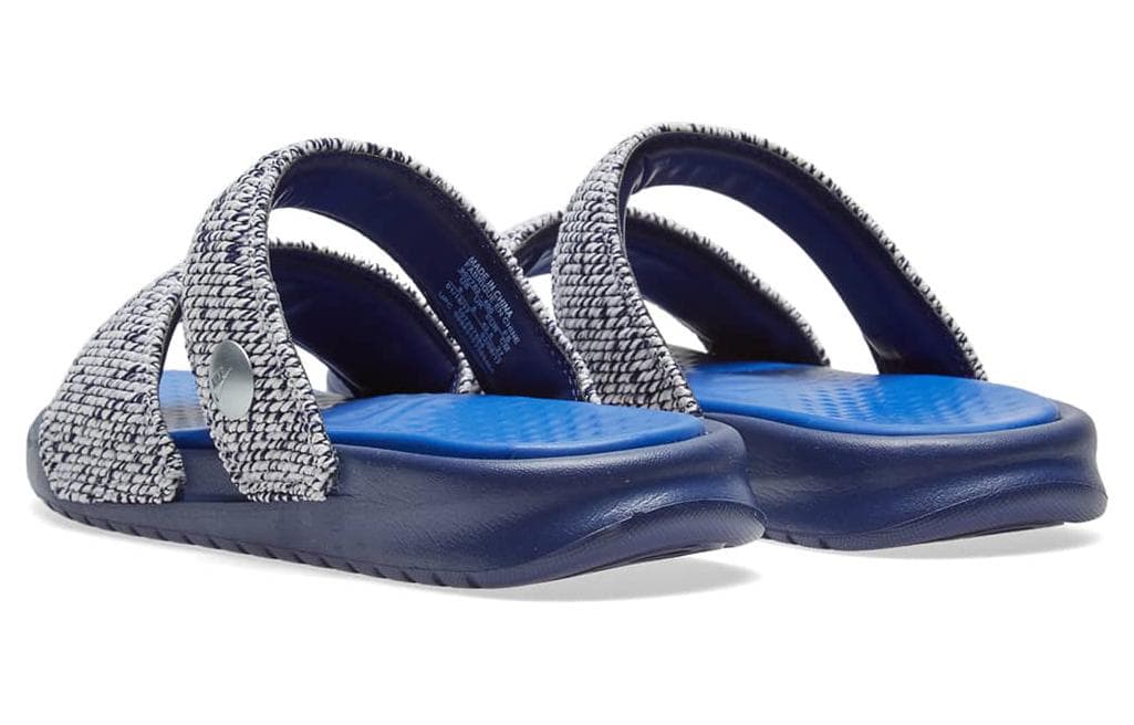 Pigalle x Nike Benassi Duo Ultra Sld Versatile Casual Anti-Slip Wear-Resistant Sports Sandals Unisex Blue Black White 5