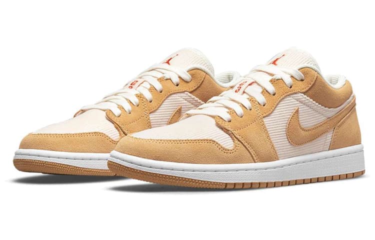 JORDAN 1 Low Se Twine Orange Quartz Corduroy Women's 6