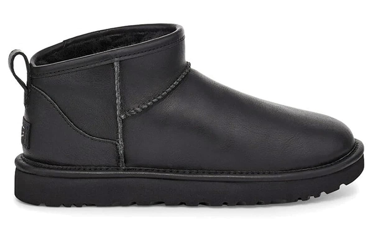 UGG Classic Ultra Mini Leather 'Black' Women's 4