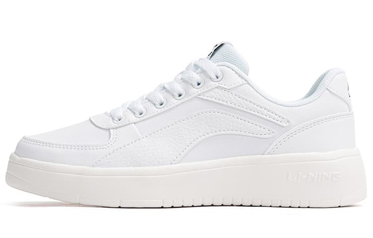 LiNing Anti-Slip Wear-Resistant Low-Top Skateboard Shoes Women's White