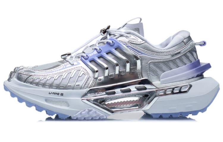 LiNing Casual Shoes Women's Low-Top Light Frost Blue/Silver 2