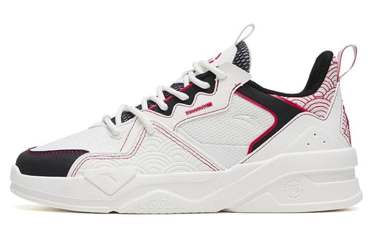 ANTA Casual Shoes Women's Low-Top White Black Red 2