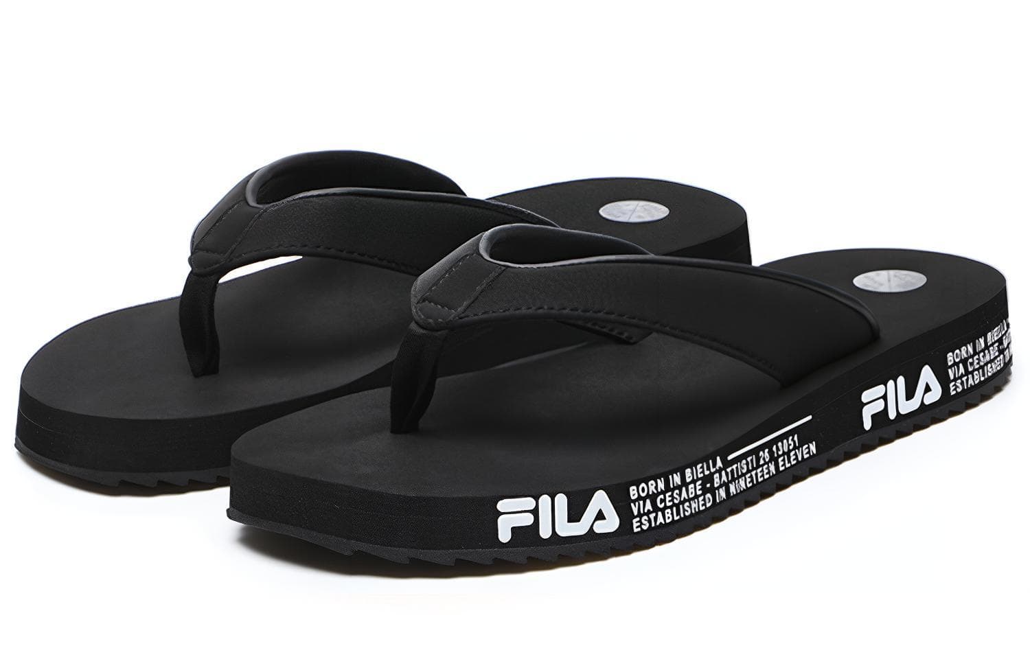 FILA Rubber Sole Slip-Resistant Slide Slippers Women's Black 4
