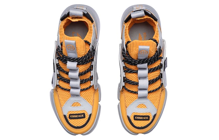 LiNing Essence 2 Cushioned Slip Resistant Abrasion Resistant Mid Top Vintage Basketball Shoes Women's Yellow Black 6