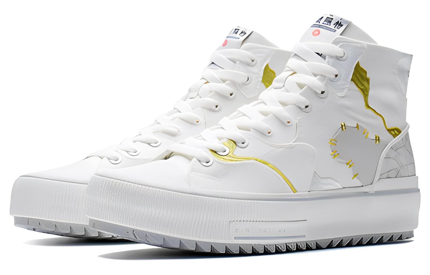 LINING CF Skateboard Shoes Unisex High-Top Mist White 6