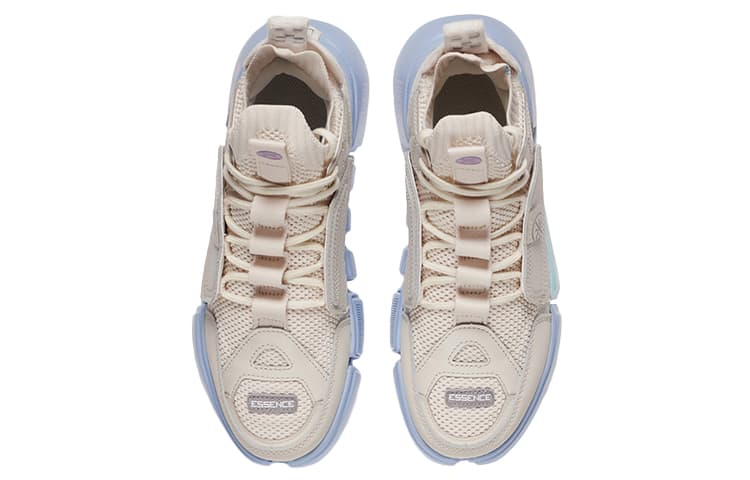 LINING Essence 2 ACE Vintage Basketball Shoes Women's Mid-Top Pearl White/Snow Gray 6