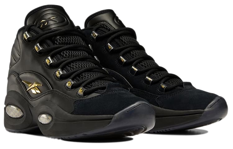 Reebok Question Mid Black Gold 5