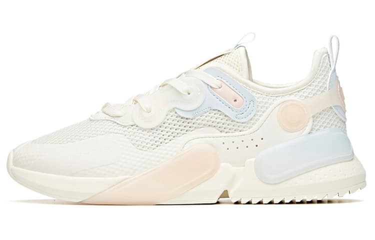 Anta Life Collection Breathable Low-Top Skateboard Shoes Women's White Gray Pink 2