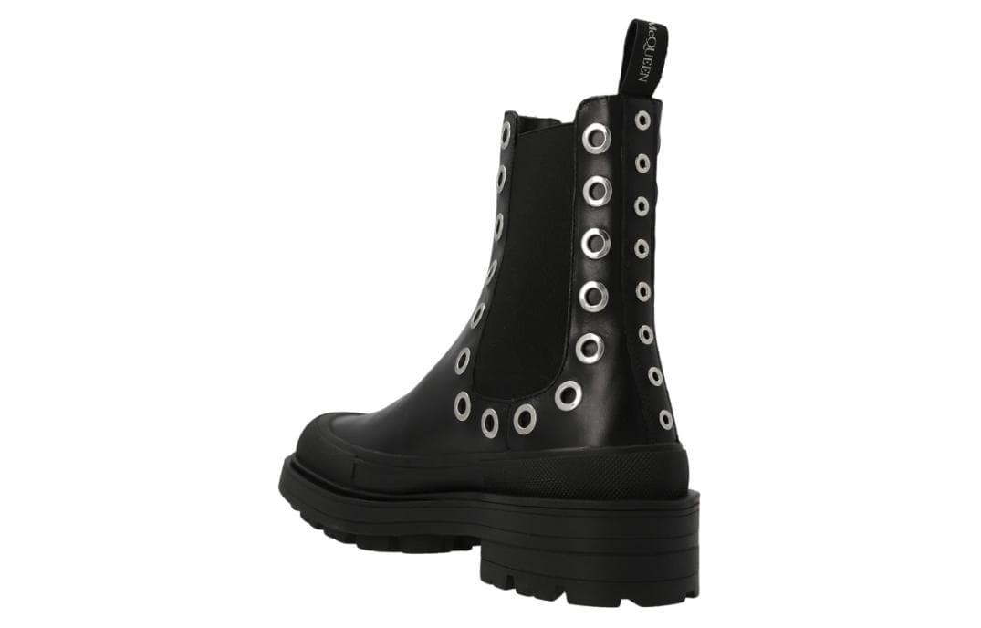 Alexander McQueen Stack Chelsea Eyelet Detailed Boots 6