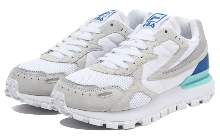 FILA Zagato Cushioning Anti-Slip Wear-Resistant Breathability Low-Top Casual Shoes Unisex White Gray Korean Style 4