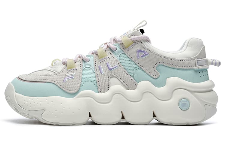 FILA BARRICADE II Cushioning Anti-Slip And Wear-Resistant Low-Top Casual Shoes Women's White Blue 2