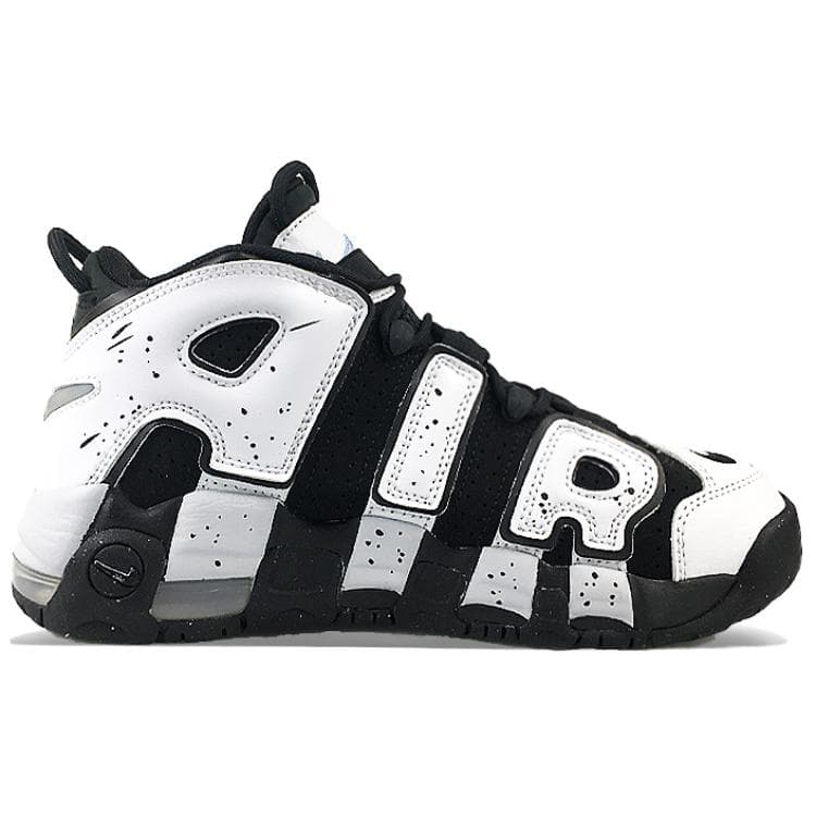Nike Air More Uptempo Mid-Top Vintage Basketball Shoes Women's Black White 4