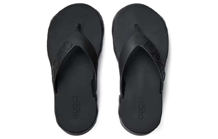 GUCCI Logo-debossed Platform Flip-flops 5