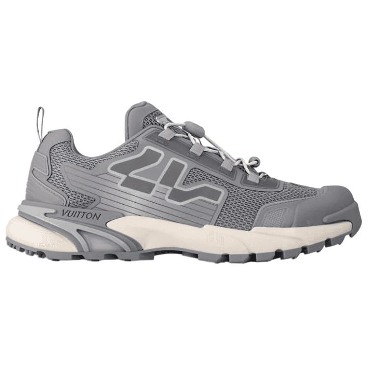 LOUIS VUITTON Runner Tatic Round Toe Drawstring Low-Top Casual Shoes Men's Gray 3