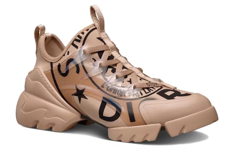 DIOR D Connect Low Top Casual Shoes Women's Nude 3