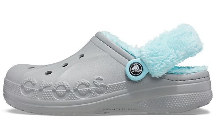 Crocs Classic Clog Stay Warm Fleece Lined Shoe Unisex Gray Blue 2