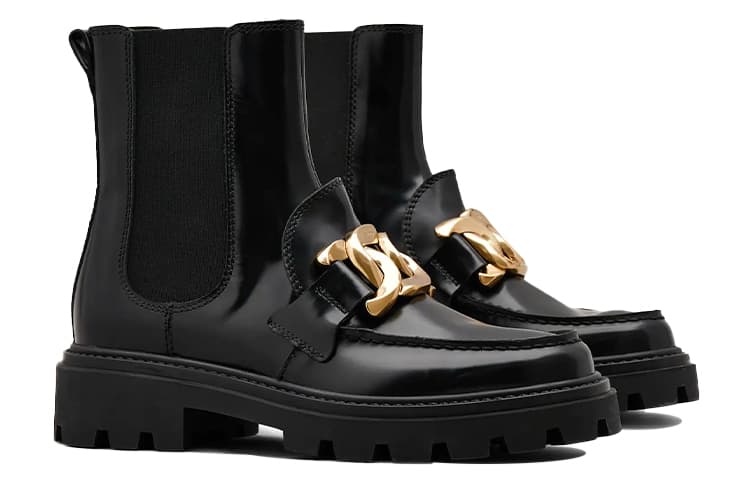 TOD'S Short Chelsea Boots Women's Black 6