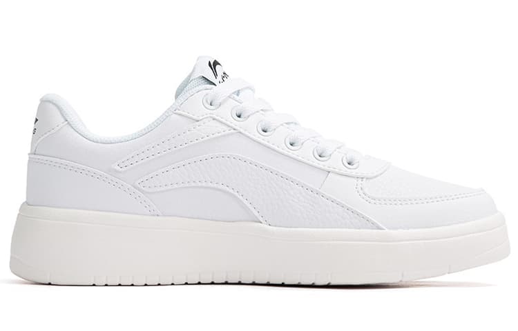LiNing Anti-Slip Wear-Resistant Low-Top Skateboard Shoes Women's White 3