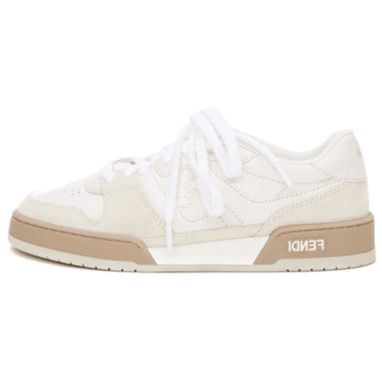 FENDI Match Low Top Suede 'White' Women's 2