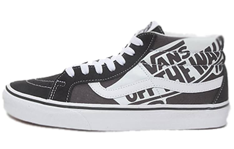 Vans SK8 Mid Reissue Logo 'Black White' 2