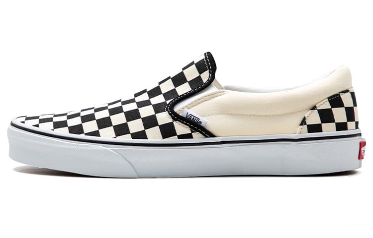 Vans Slip-on Skateboard Shoes Unisex Low-Top Black White Checkerboard 4