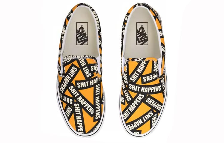 Vans Shit Happens Classic Slip On Orange 6