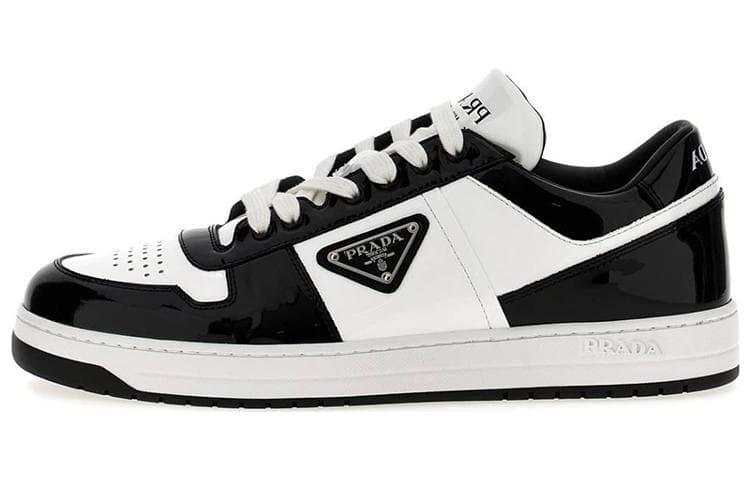 PRADA Downtown Anti Slip Wear Resistant Low Top Skateboard Shoes Men's Black White