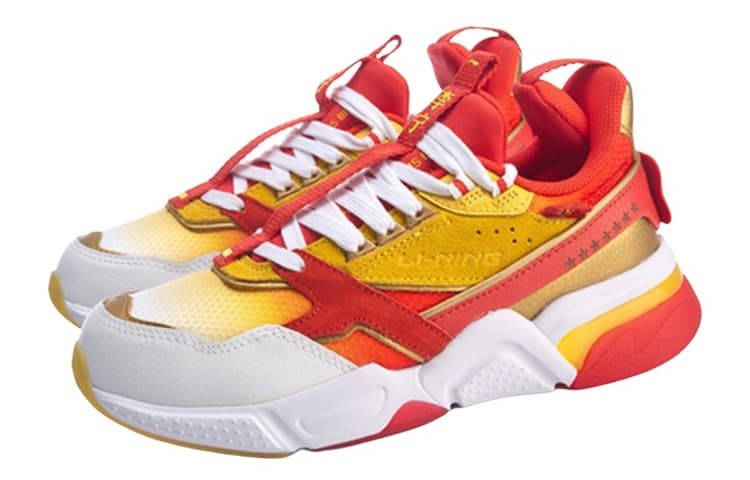 LiNing 001 Low-Top Sports Casual Shoes Women's Chrome Yellow 5