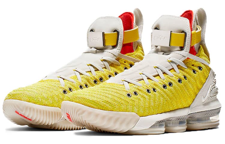 Nike LeBron 16 Hfr Harlem Stage 16 'Bright Citron Light Bone Habanero Red' 5