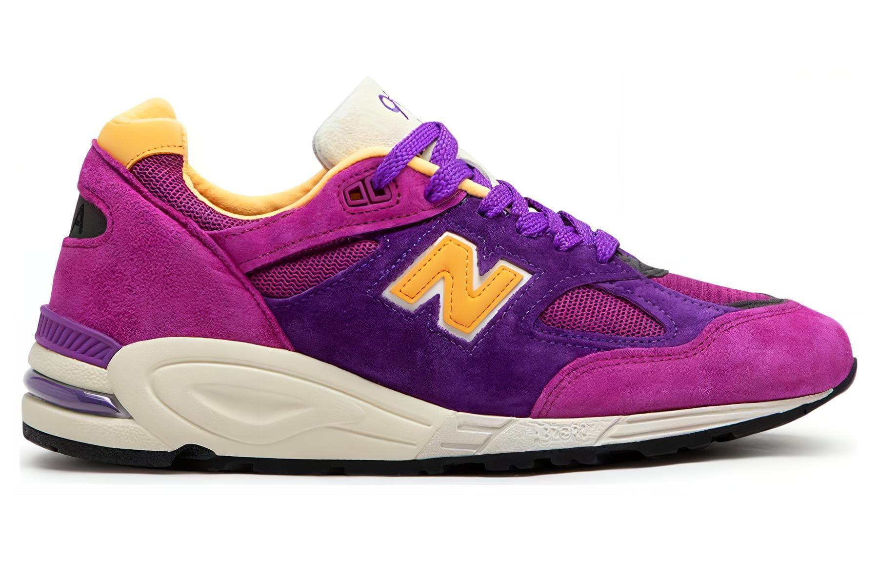 New Balance 990v2 MiUSA Teddy Santis Purple Yellow 4