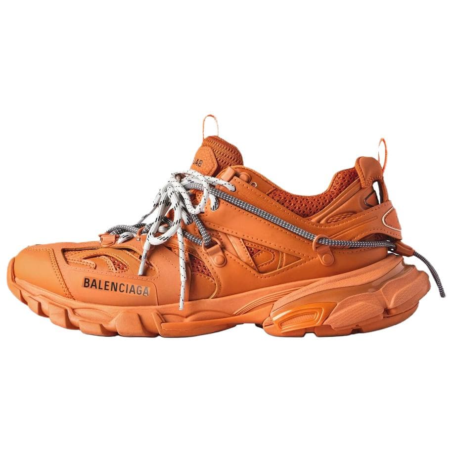 Balenciaga Track 1.0 Trail Laces Round-Toe Lace-Up Low-Top Casual Shoes Men's Orange