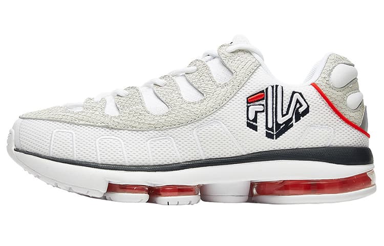 FILA Silva Trainer Cushioning Anti-Slip And Wear-Resistant Low-Top Casual Shoes Men's White 2