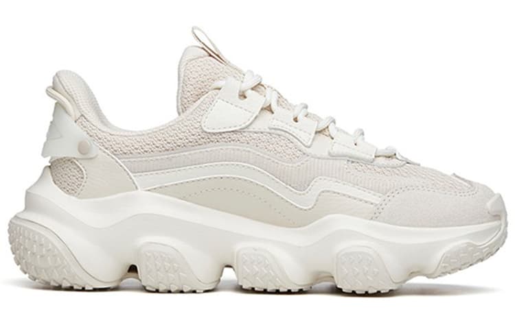 Anta Life Collection Continent White 2.0 Cushioning Wear-Resistant Low-Top Chunky Sneakers Women's Gray White 3