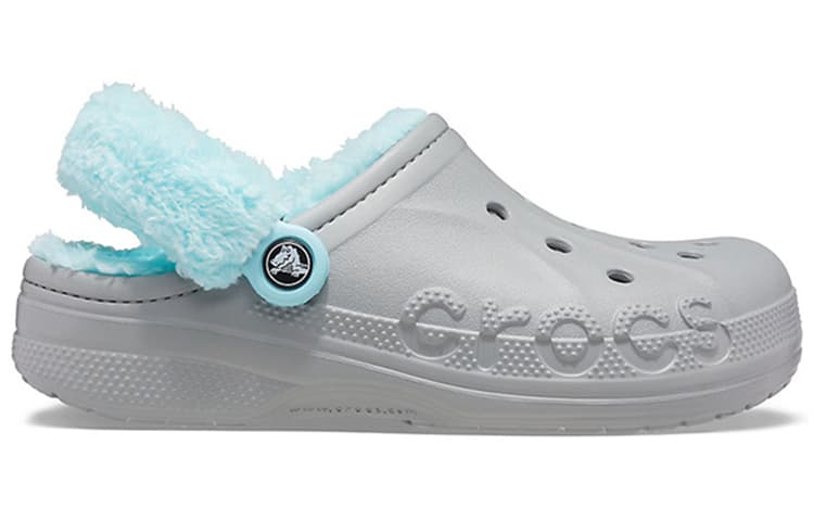 Crocs Classic Clog Stay Warm Fleece Lined Shoe Unisex Gray Blue 4