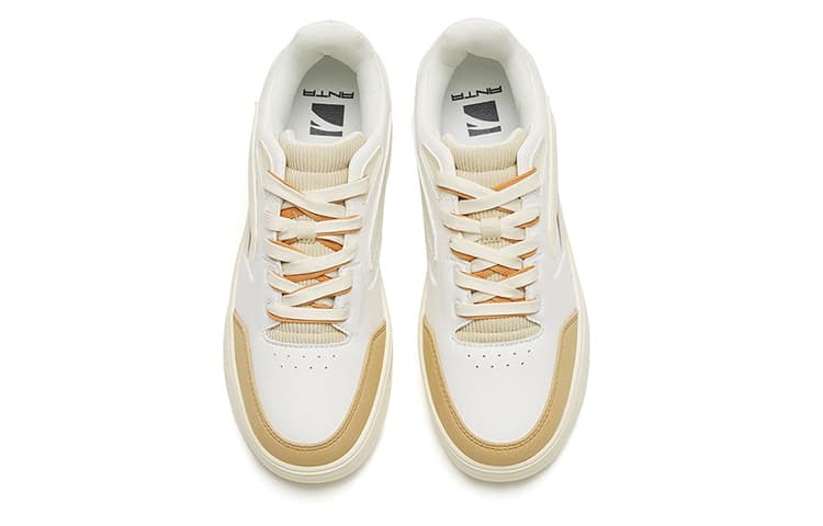 Anta 982 Low-Top Skateboard Shoes Women's White Brown 6