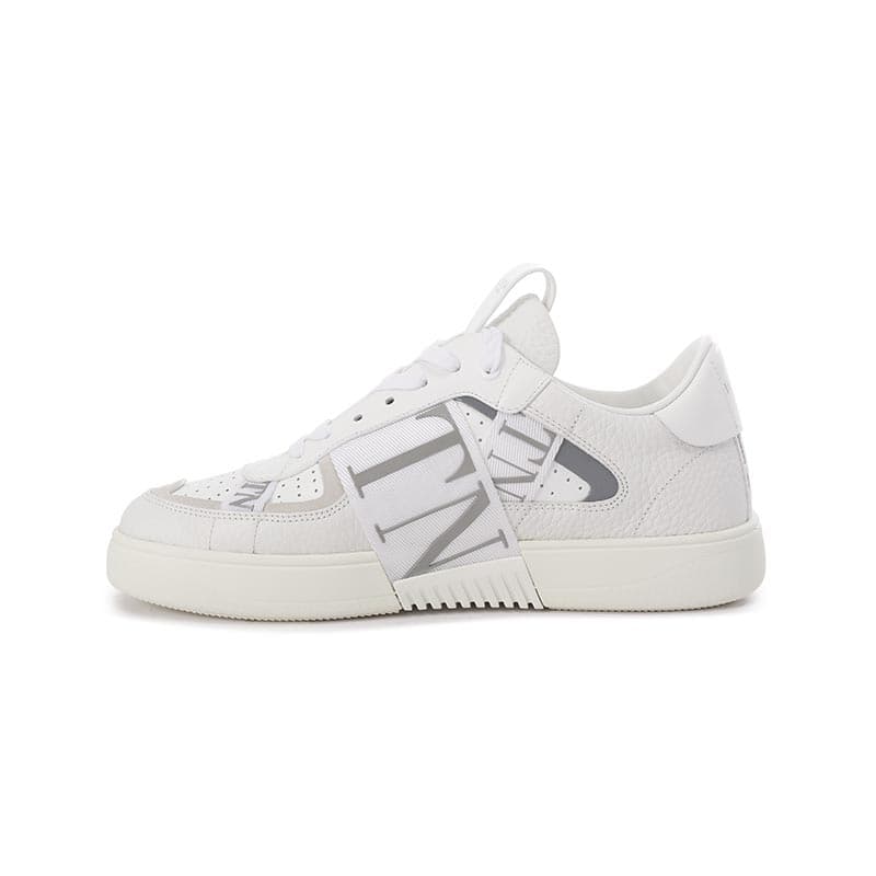 Valentino VL7N Cowhide Round Toe Lace-Up Low-Top Casual Shoes Men's White Platform