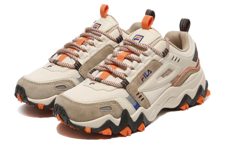 FILA Oakment Tr Cushioning Anti-Slip And Wear-Resistant Low-Top Casual Shoes Unisex Khaki Korean Style 4