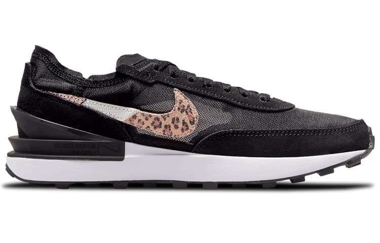 Nike Waffle One "Black Leopard" Slip-Resistant Wear-Resistant Low-Top Casual Shoes Black 3