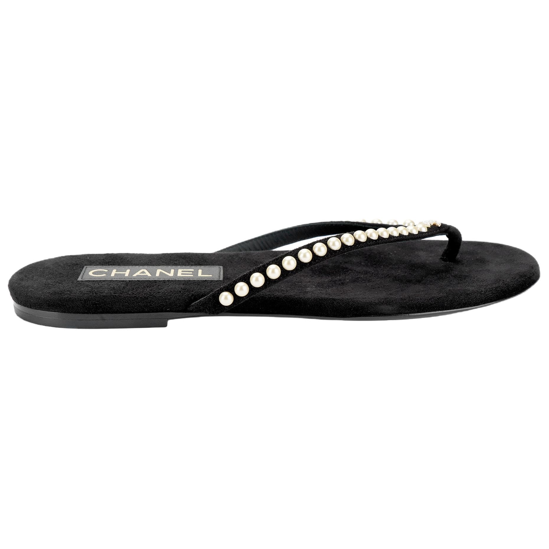 CHANEL Flip Flops Women's Black 4