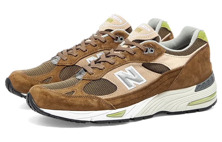 New Balance 991 MiUK Brown Tan Green 5