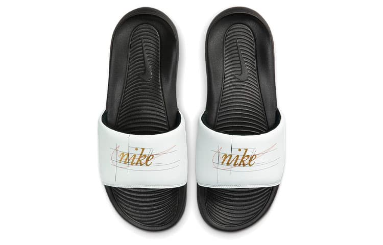 Nike Victori One Printed Slide 'White Metallic Gold' 6