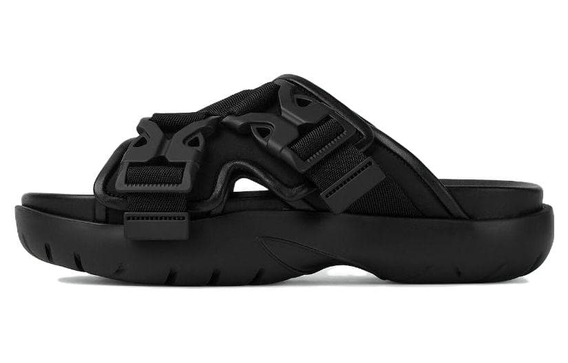 Bottega Veneta Round Toe Slide Sandals Women's Black 2